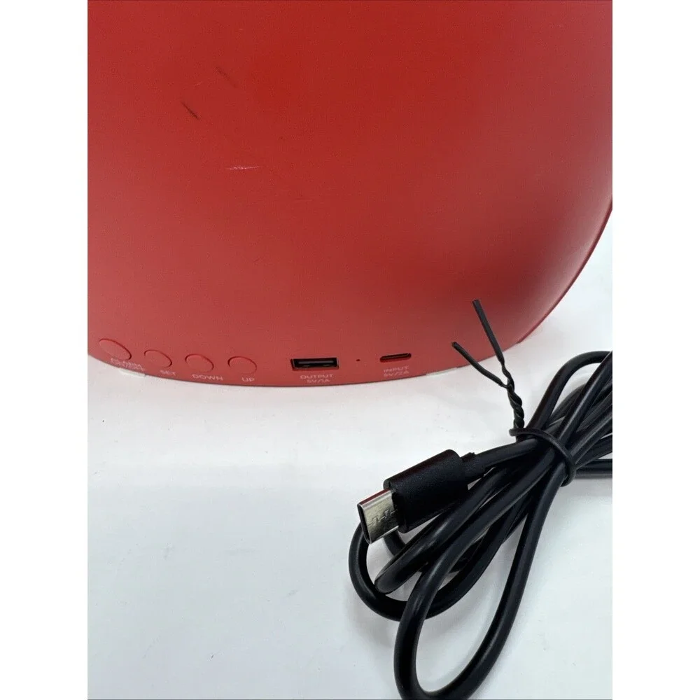 Peanuts Snoopy Sunrise Alarm Clock Red Digital Display Gradual Light Temperature